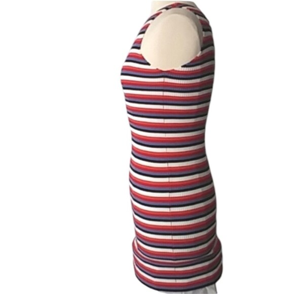 Zara Dress One Shoulder Mini Striped Stretchy Ribbed Body Con Summer Par… - Picture 8 of 16